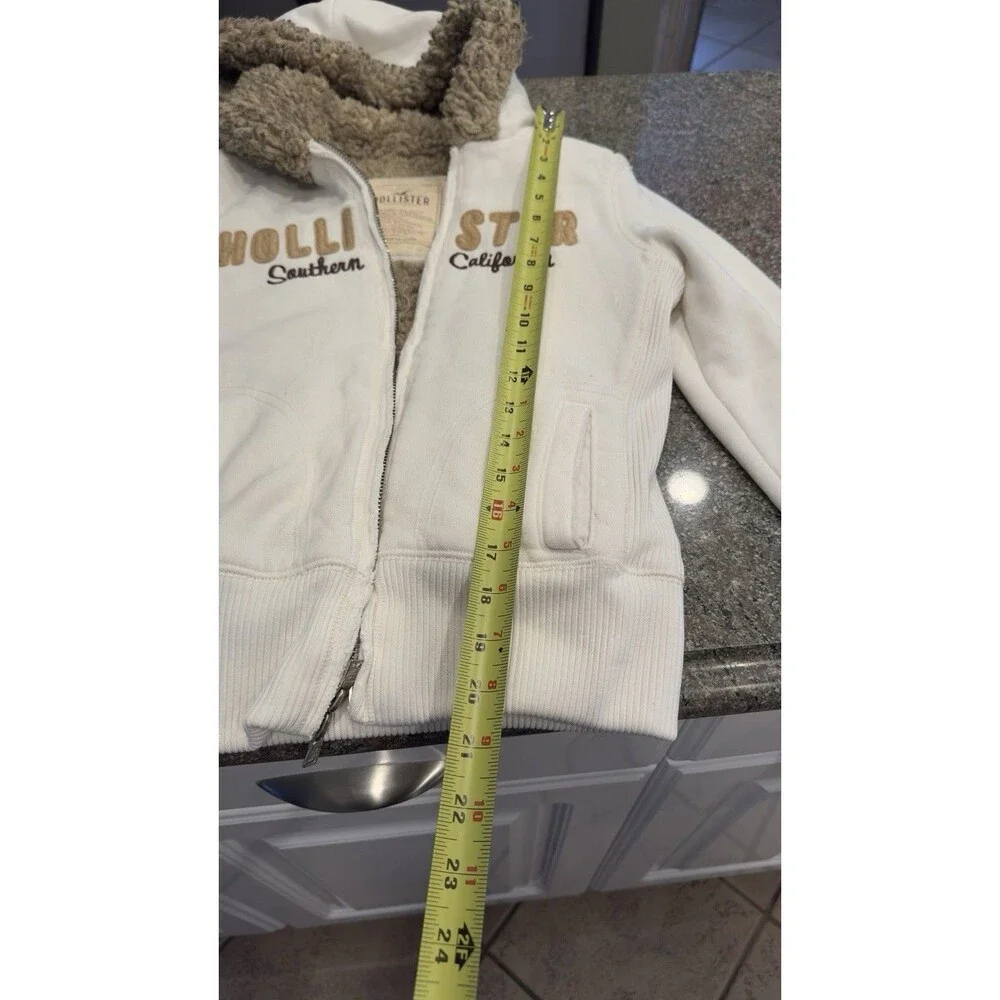 Hollister Vintage Faux Fur Lined Heavyweight Y2K Hoodie Zip Up Sz M. Teen‎ Size